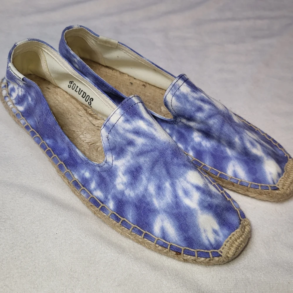 Soludos Tie Dye Blue Espadrille Women's Size‎ 10